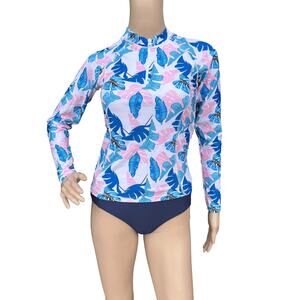 hekini NWT Rash Guard Bikini Set UPF 50+ Small